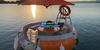 GATHER FIBERGLASS BBQ DONUT BOAT BQ15MINI