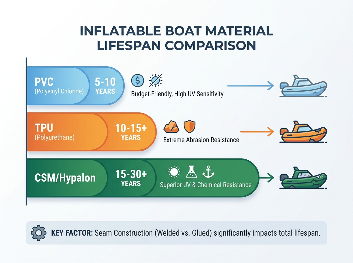 Inflatable boat materials